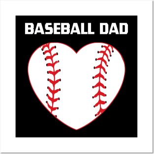 Baseball Dad, Baseball Player, Baseball Lover, Baseball Heart Posters and Art